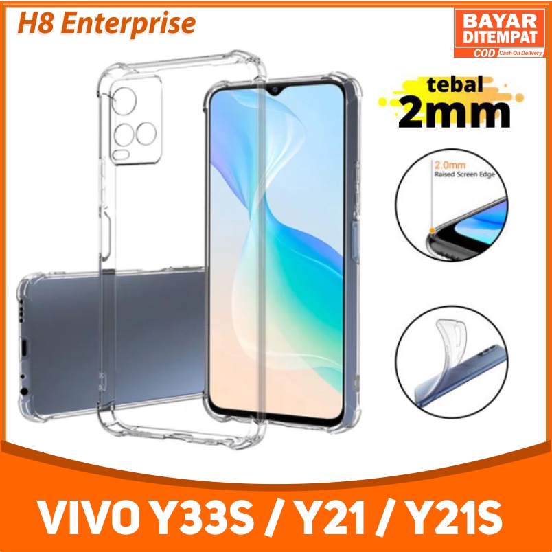 Case Vivo Y21 Y21S Y33S Clear Case Tebal 2MM Transparant TPU Premium Softcase