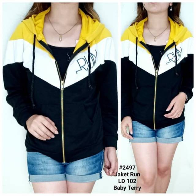 ORIGINAL PRODUCT IMPORT - JAKET WANITA IMPORT Jaket run 2497 Detail dipict