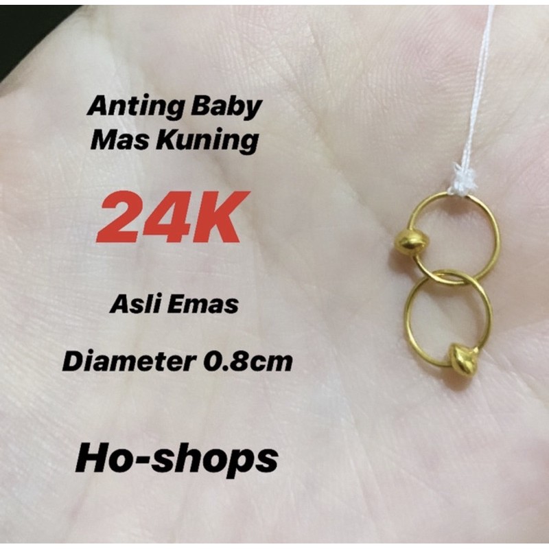 anting baby mas kuning 24K 999 Asli Emas