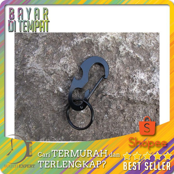 TERLARIS Black Beetle EDC Carabiner Stainless Steel with Bottle Opener - XT-11