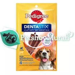 Pedigree Denta Stix Medium Smoked Beef 10 Kg up to 25 Kg 98 gr / Cemilan Stick Snack Anjing Kemasan