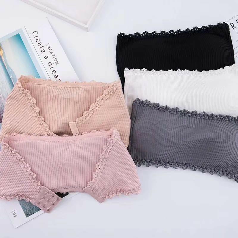 Crop Top BH TN63  Kemben Bandeau Sexy Model Tanpa Tali Dengan Busa