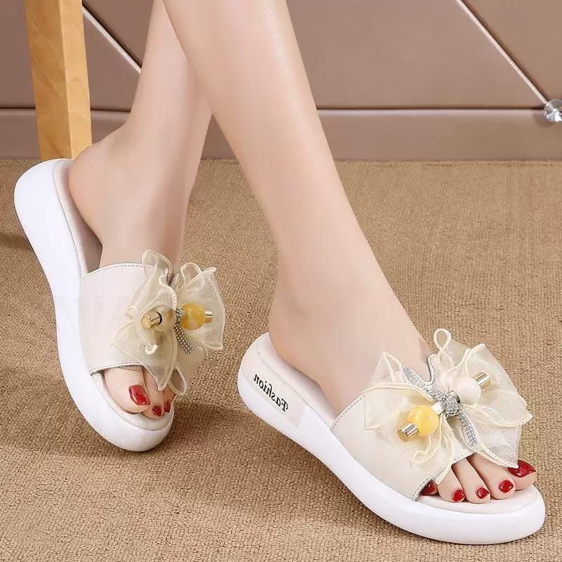 sandal wanita pita mutiara