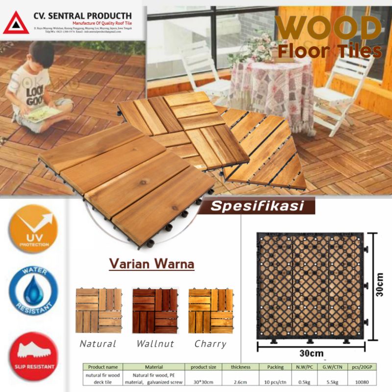 Lantai Kayu Jati Decking Tile/Parkit Lantai Pvc /Floring Floor