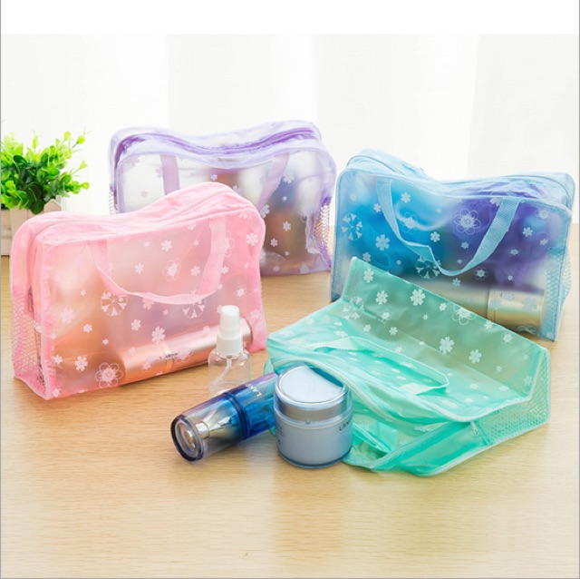 TOILETRIES BAG TAS PERALATAN MANDI MAKEUP HANDUK SISIR TRAVEL PORTABLE