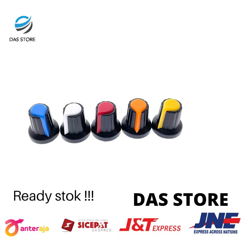 knop knob potensio meter bulat berbagai warna
