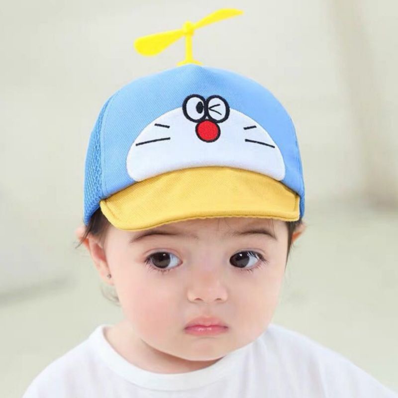 Topi anak bayi baseball doraemon import baby