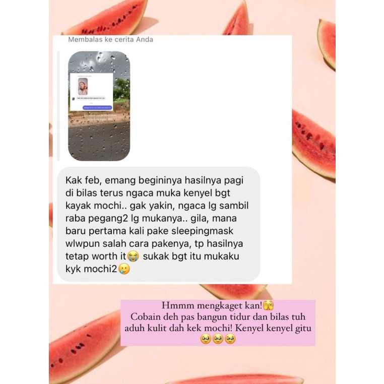 CLAYRS 10gr sleeping mask masker murah bpom mencerahkan jerawat menghidrasi melembabkan berkualitas gram bruntusan beruntusan anti aging melembabkan moisturizer pelembab viral termurah merawat lembut tanda penuaan dini menenangkan inflamasi wajah garis