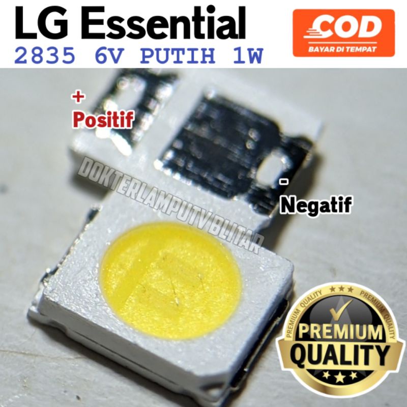 LED SMD LG ESSENTIAL 2835 6V 160MA 1W 6000K UNTUK SERVIS LAMPU PHILIPS DLL