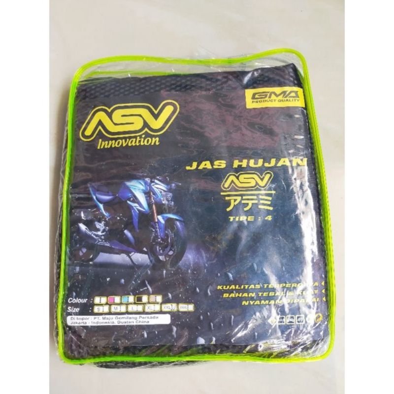 Jas Hujan Jaket Celana ASV Carbon Rubber Versi 4 Transparan Original - Mantel Mantol Cewek Cowok Asv Carbon