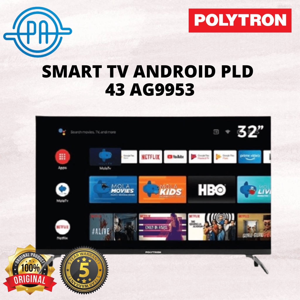 POLYTRON Smart Android TV 43 inch PLD 43AG9953