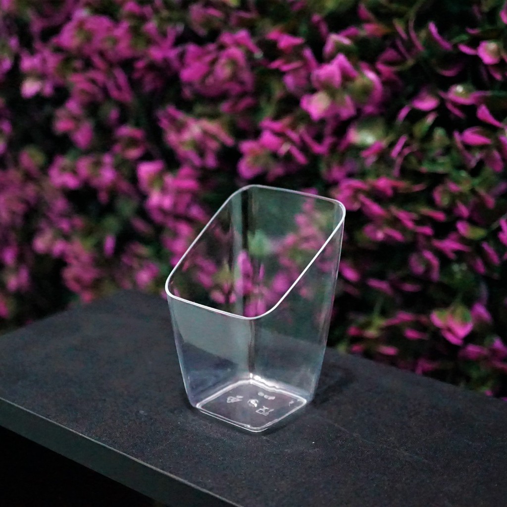 Jelly Cup / Gelas Puding 100 ml - Model Kotak - CH 82