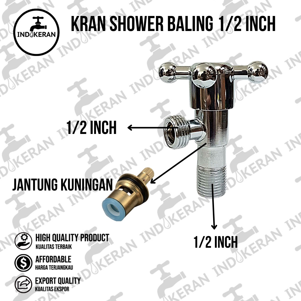INDOKERAN - Kran F Shower Baling - 1/2 Inch