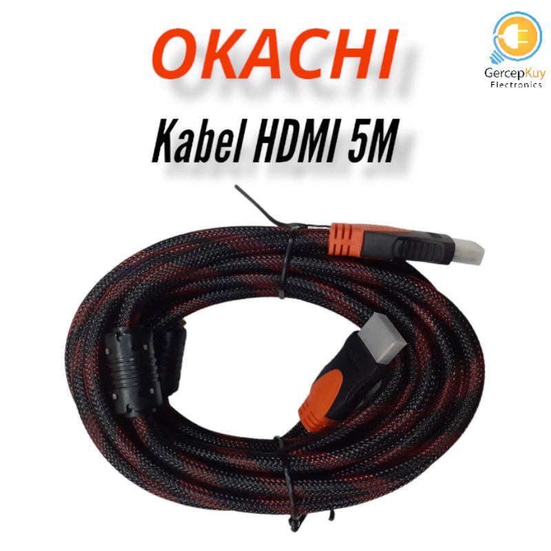 Kabel HDMI to HDMI 5 Meter Versi 1.4 Okachi