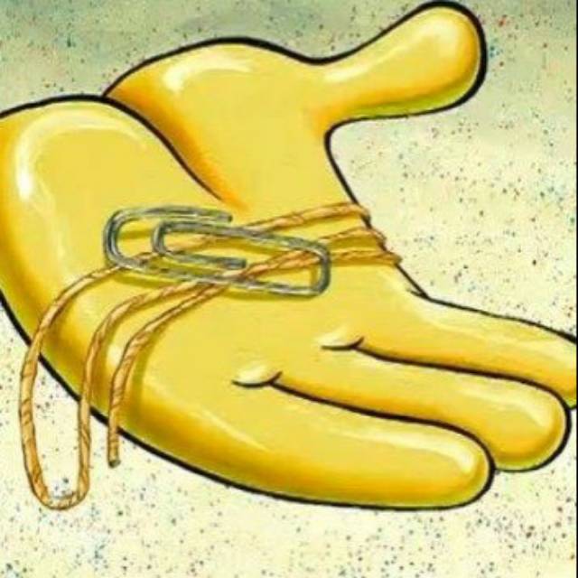 

Paperclip dan tali as seen on spongebob