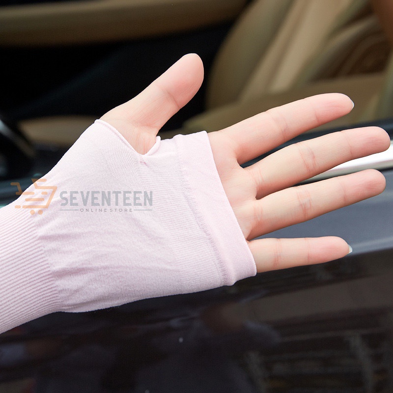 SEVENTEEN17 MANSET TANGAN PRIA DAN WANITA MANSET LENGAN PANJANG MANSET TANGAN MUSLIMAH HANDSOCK TANGAN POLOS MANSET KAOS