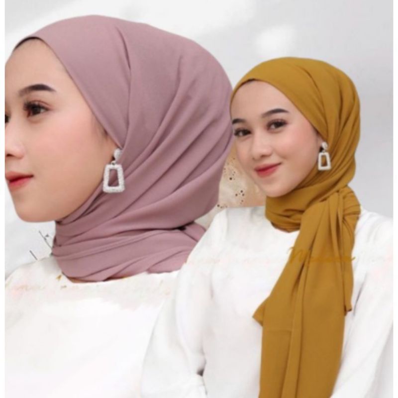 Pashmina instant Malaysia / Pashmina tali Melayu Ceruty Babydoll