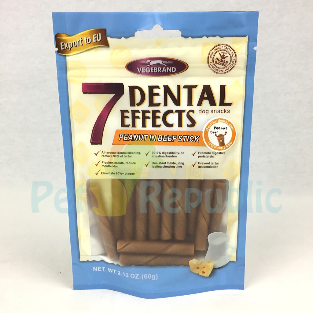 

VEGEBRAND 7 Dog Snack Dental Chew Dental Effect Twist Stick 60gram