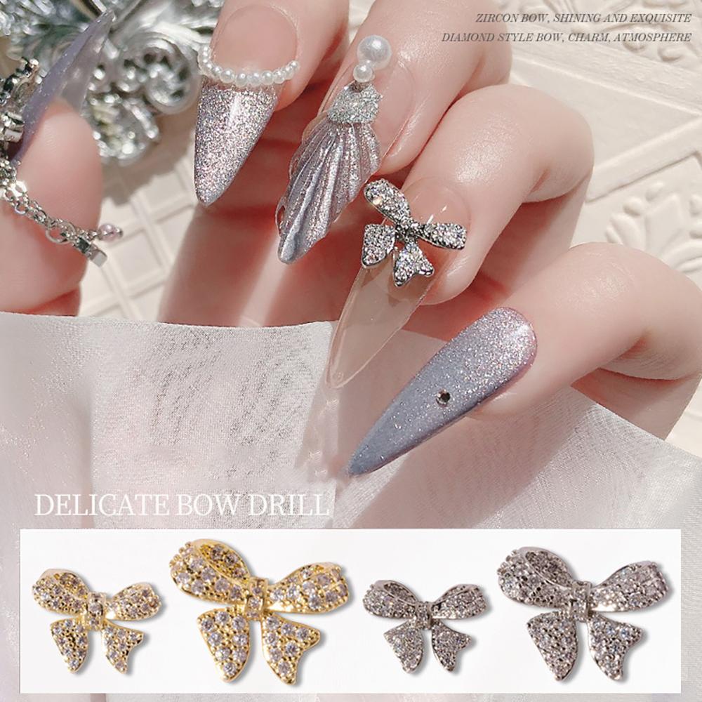 Mxbeauty 3D Kuku Berlian Imitasi Zirkon DIY Kuku Ikatan Simpul Bor Halus Nail Art Dekorasi