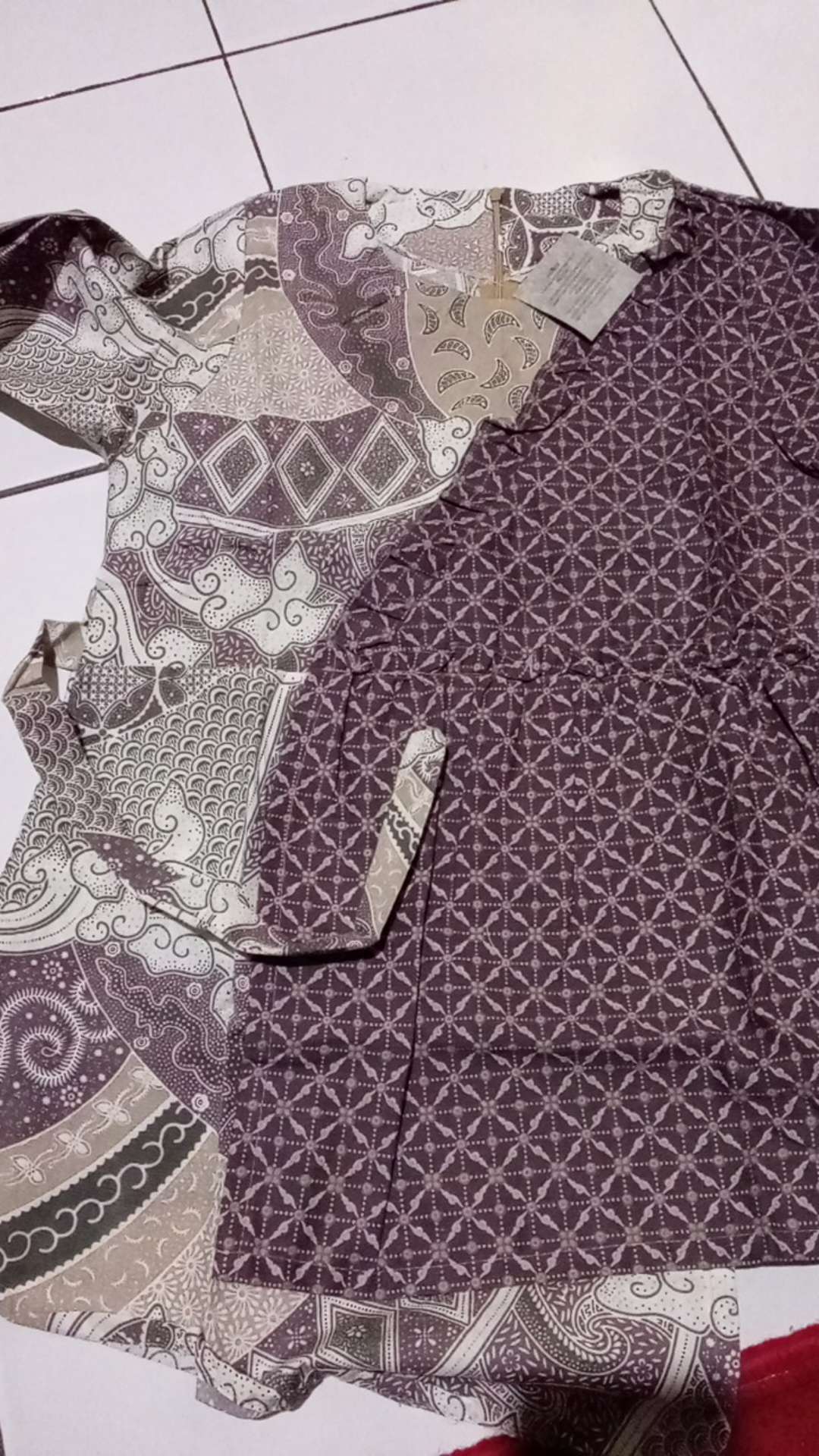 Batik Couple  Keluarga Modern -  Batik Set Ori Ndoro Jowi Silver Size M-5l Jumbo -batik Pekalongan