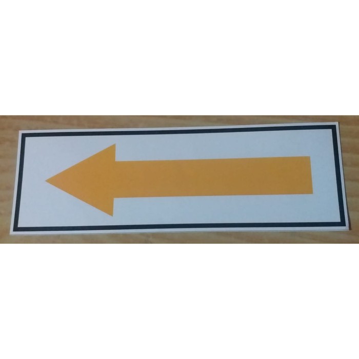 

READY SIGN LABEL STICKER KECIL PENUNJUK ARAH PANAH KUNING 15X5CM K3