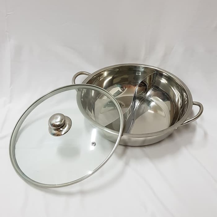 Panci Shabu Shabu Sekat Viera 30 cm / Shabu Suki Pot Stainless