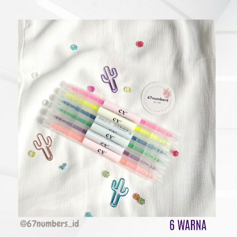 

Stabilo 2 sisi Highlighter 2 IN 1 (67numbers_id)