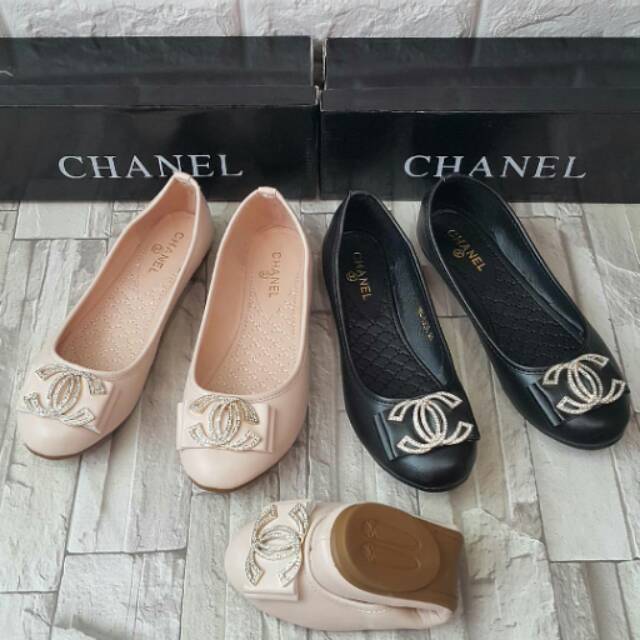 SEPATU WANITA CHANEL/ CHANEL FLATSHOES