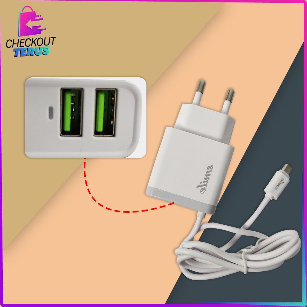 CT C466 Charger Travel Adapter 2 Port USB Colokan USB Pengisi Daya Cepat Dual USB Pengisi Daya Fast Charger Travel