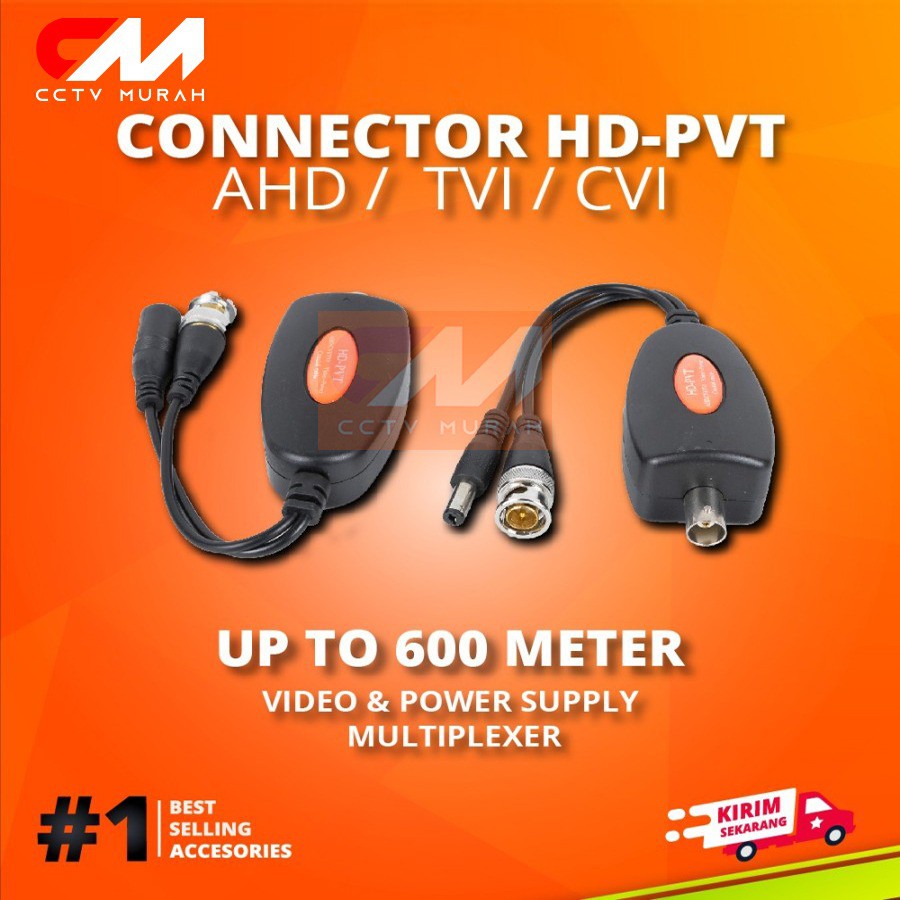 Konektor HD-PVT kabel tunggal Up To 600meter || Type KN-RG106 || Connector HD-PVT up to 600 Meter