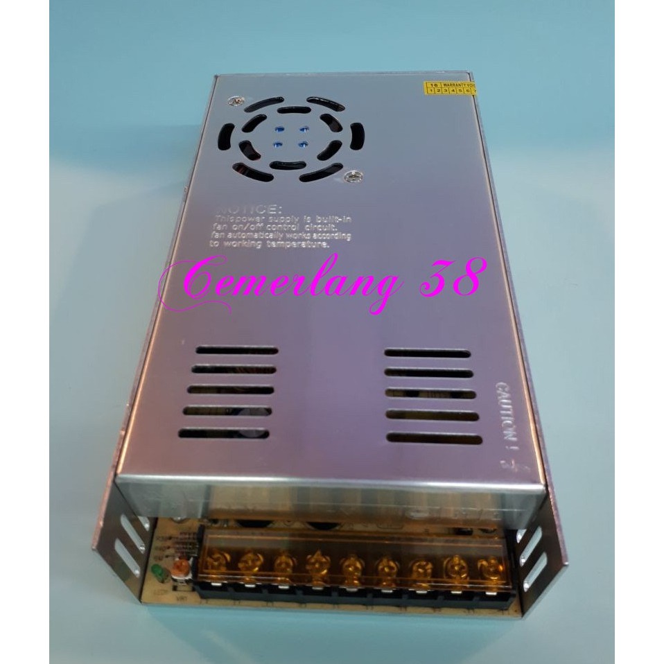 Switching Power Supply AC - DC 36V 10A / Adaptor Jaring 36 V 10 A