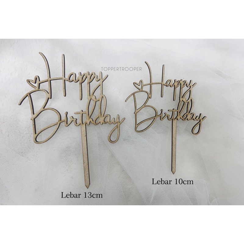 Topper Kue Happy Birthday / Cake Topper / Topper Kue / Tusukan Kue / Hiasan kue Happy Birthday READY | 1 SET - 3PCS