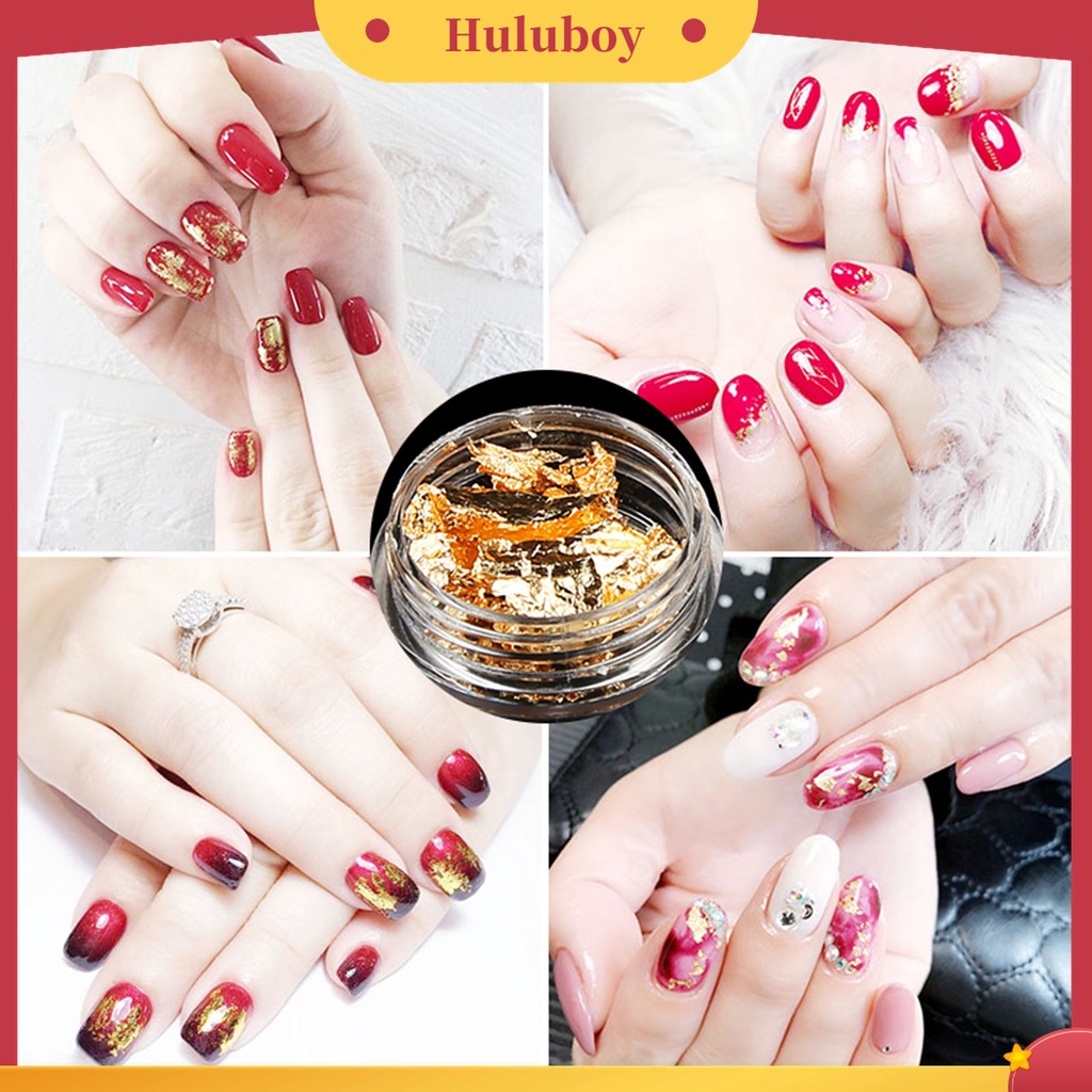 Huluboy Huluboy♡ 12pcs Kertas Foil Pelindung Kuku Untuk Pedicure
