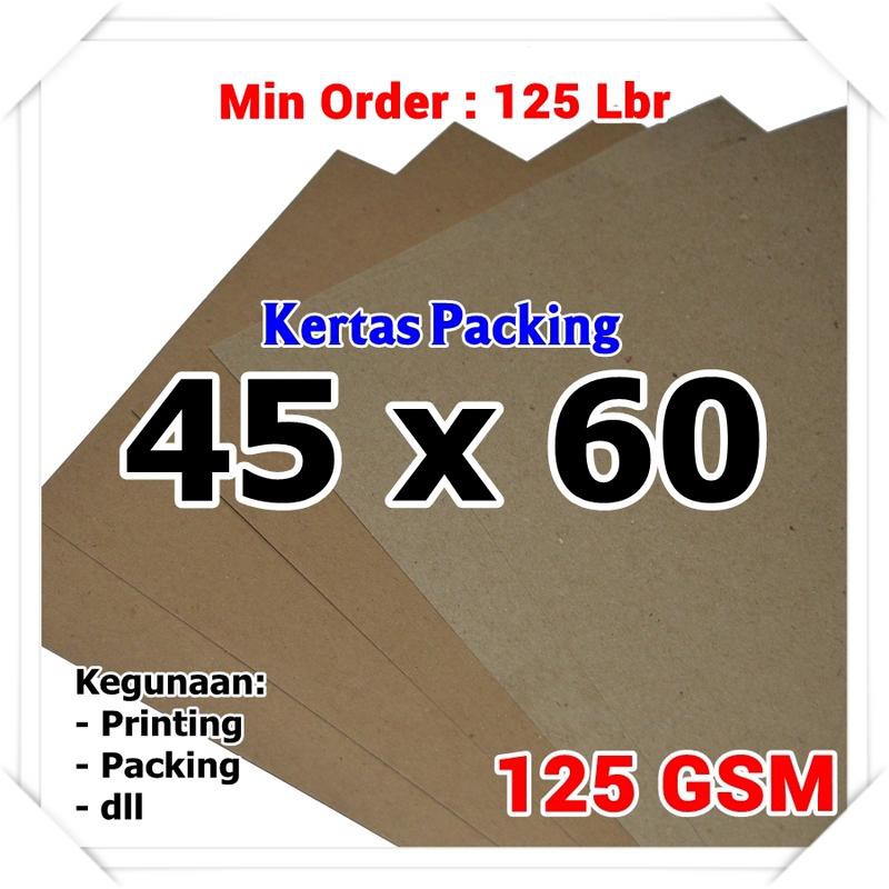 

PAKET - Kertas Packing Tebal | Kraft | Bungkus | Coklat | Sack | 45 x 60 cm | 125 Gram
