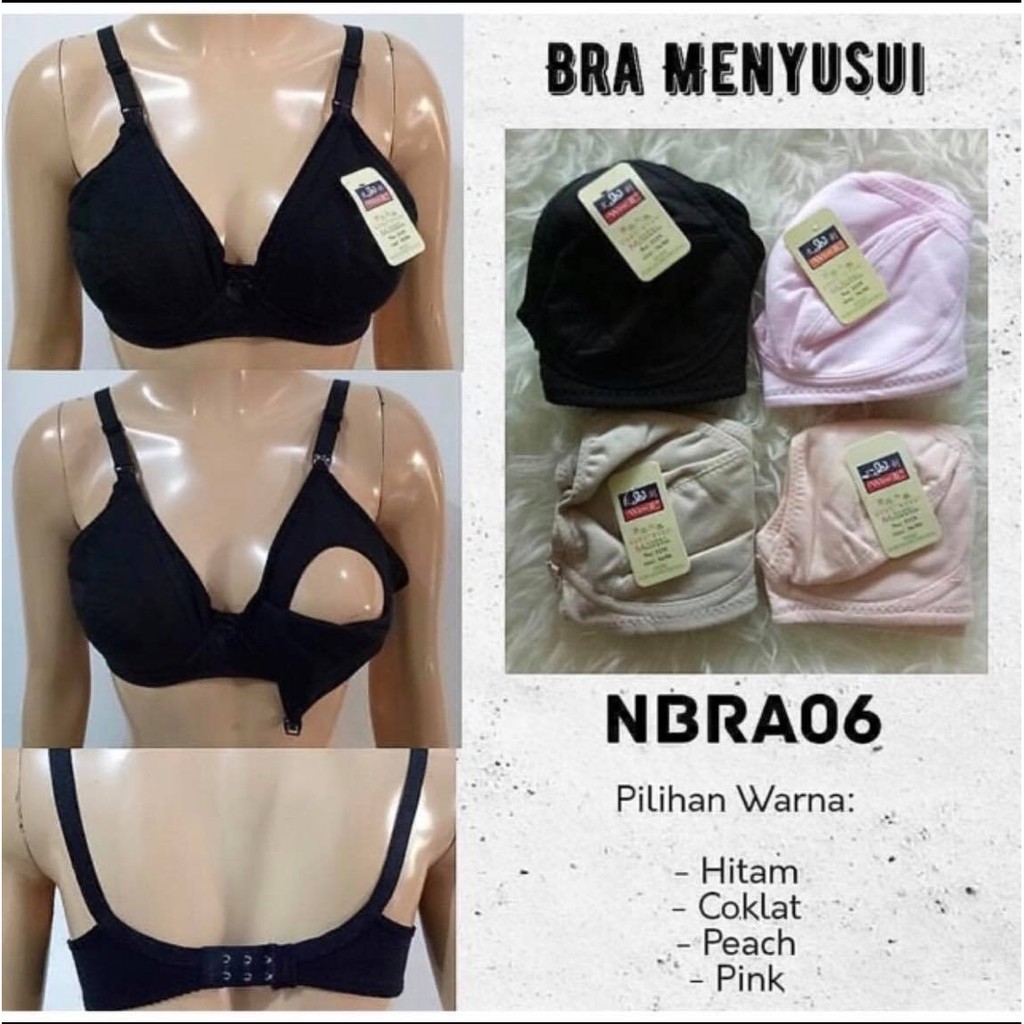 BH BRA MENYUSUI | NURSING BRA | Tanpa BUSA | Tanpa Kawat | Size 34-36-38-40 / ORIGINAL PRODUCT *