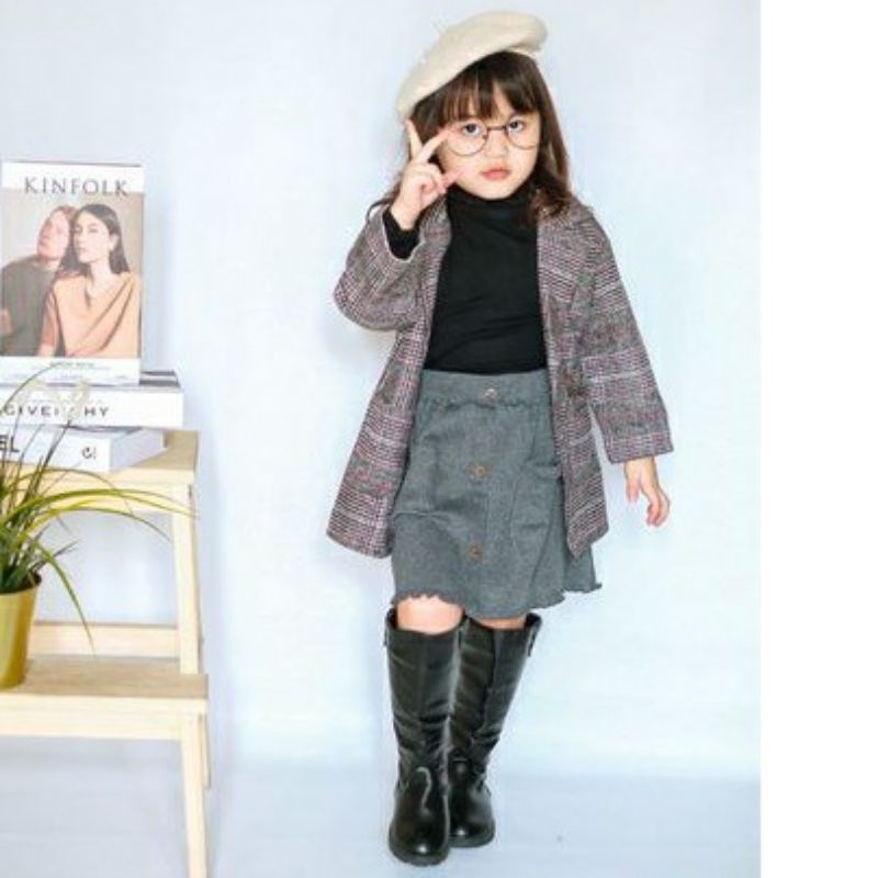 Rok Anak Rib Knit 1-4 Tahun