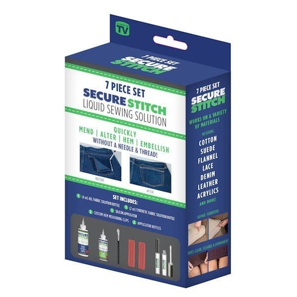 

SECURE STITCH Liquid Glue Sewing Solution Set Kit - Lem Jahit 0664