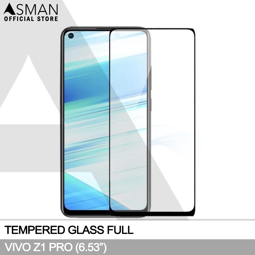 Tempered Glass Full VIVO Z1 Pro (6.53&quot;) | Anti Gores Kaca - Hitam