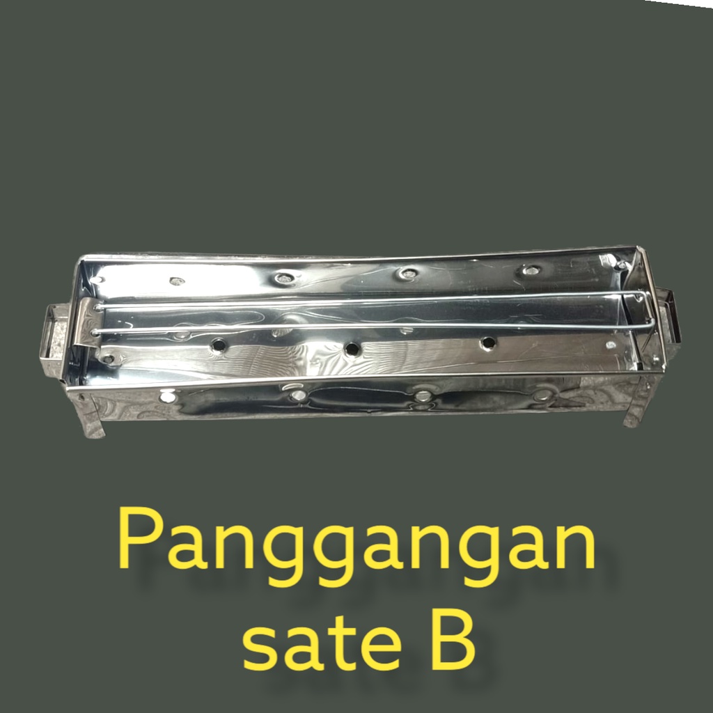 Bakar Sate Stainless B / Panggangan Sate B + Japit Arang