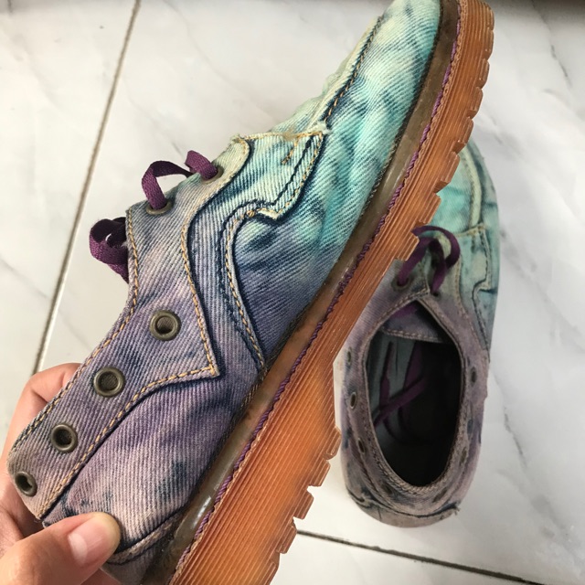 [PRELOVED] sepatu flame on footmate denim