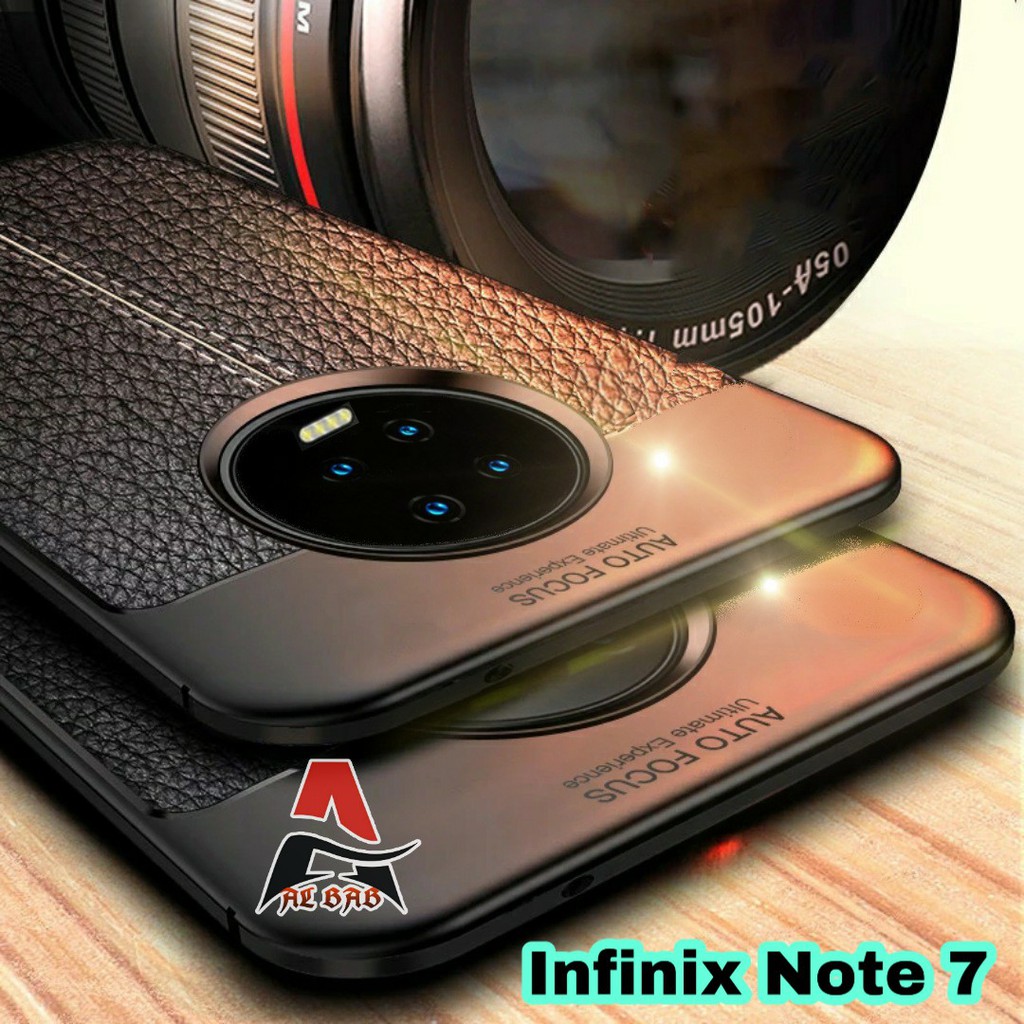 Jual Soft Case Infinix Note 7 Leather Auto Focus Casing Infinix Note 7 Shopee Indonesia