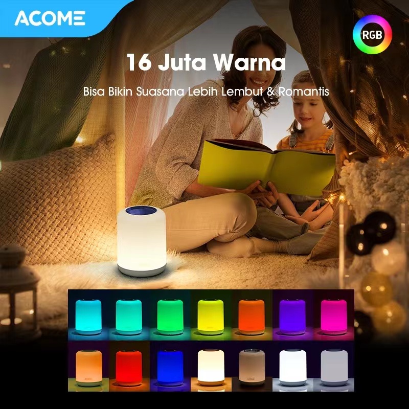 ACOME Smart Lamp Lampu Tidur Multicolor Garansi Resmi 1 tahun ALP03 White