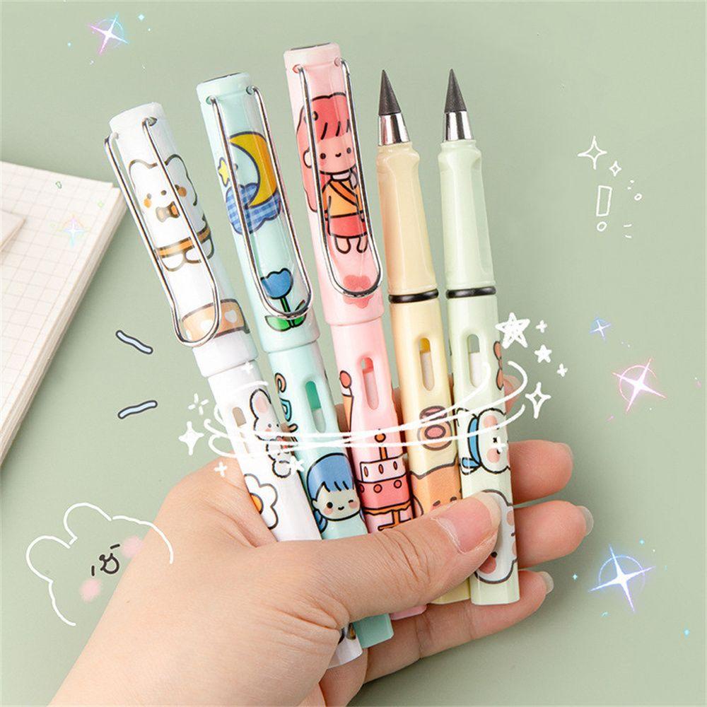 Mxbeauty Pensil Abadi Anak Alat Tulis Reusable Tulis Siswa 0.5mm Pensil Tanpa Batas