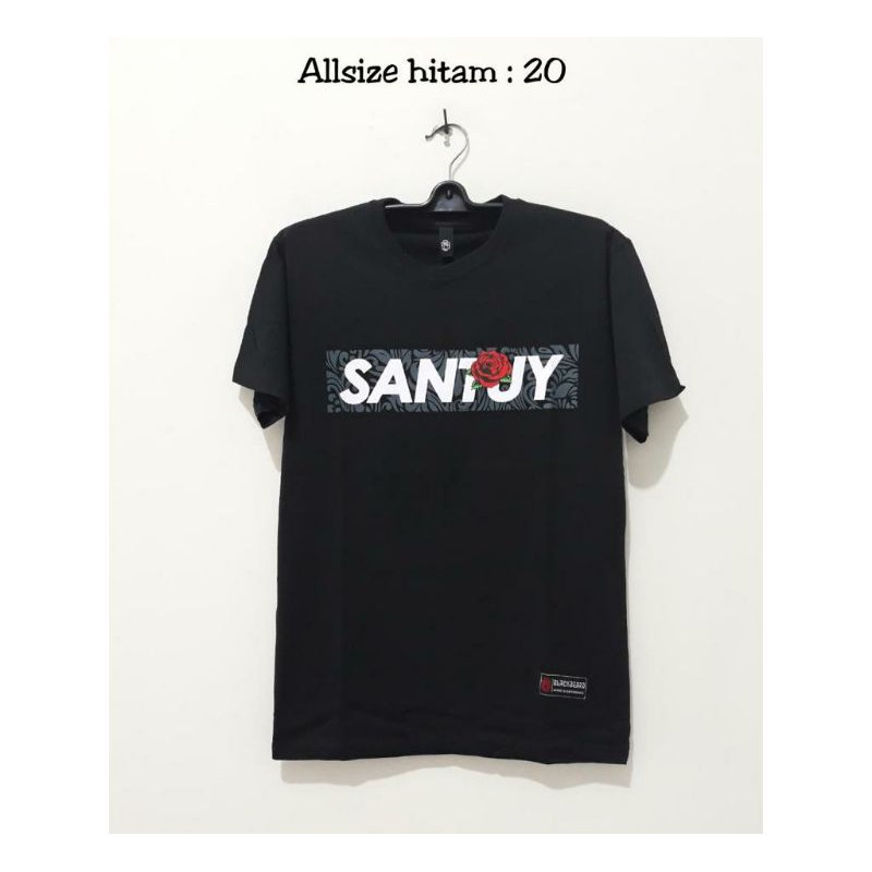 KAOS PRIA / KAOS SANTUY / SANTAY / KAOS HITAM / BAJU KATA KATA KEKINIAN BEST SELLER DISTRO