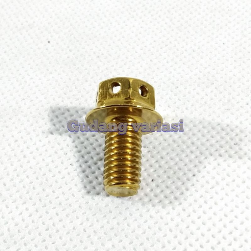 baut Tutup oli gardan probolt GOLD Honda 6 X 15 Beat Scoopy Vario