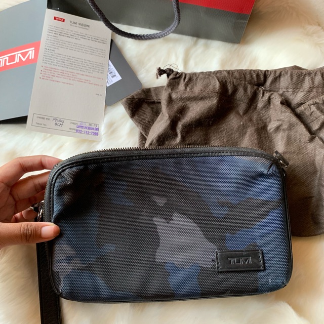 Tumi Alpha SLG Triple Zip Clutch Bag for Men/Women