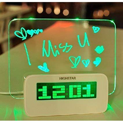 Jam Digital Alarm Clock Highstar 4 Port Usb Hub Memo Board portable/ Jam Led