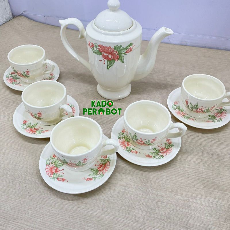 teko set napoleon 11pcs - teko set keramik - hampers teko keramik set