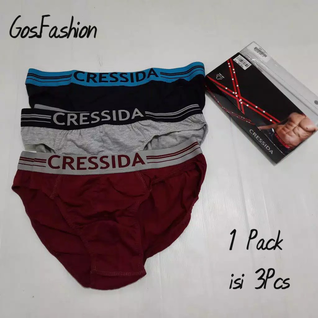 gos  ECD.08T CRESSIDA CELANA DALAM PRIA Pakaian Dalam Cowok Underwear 100% Original