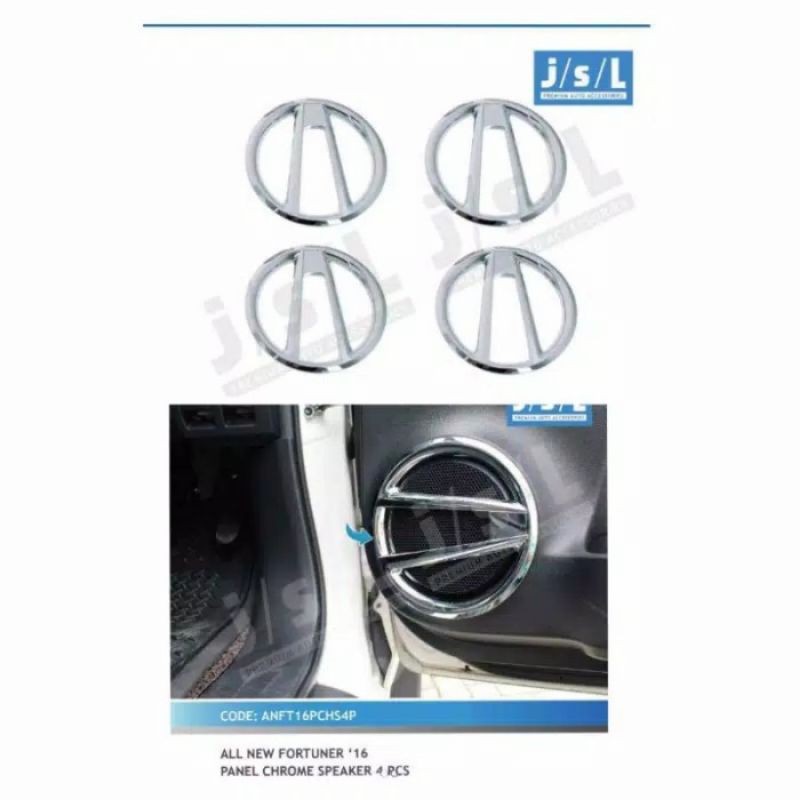 panel speaker 4 pc all new fortuner jsl ( carbon chrome wood )